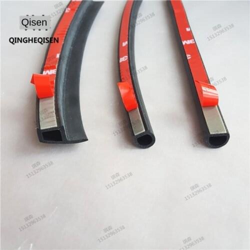 9*10Car Door Seal Strips Small D Shape Weatherstrip Rubber Seals Sound Insulation Sealing Strip Automobiles Interior Accessories