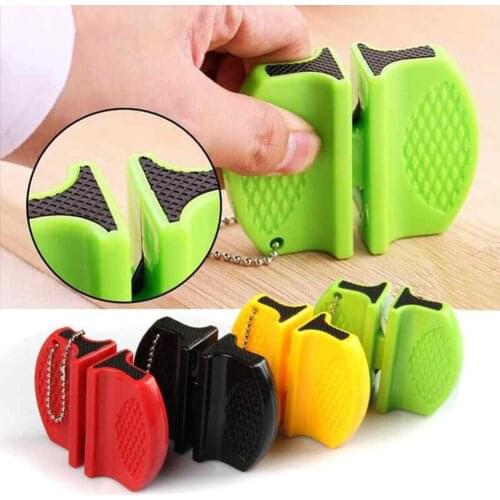 Safe Convenient Mini Ceramic Rod Tungsten Steel Outdoor Camp Pocket Kitchen Knife for Sharpener Tool ABS Shell equipment tools