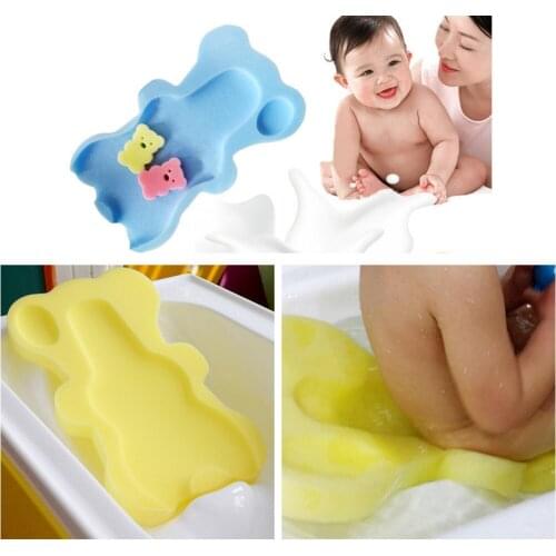 Baby Bath Seat Infant Non Slip Soft Bath Foam Pad Mat Body Cushion Sponge Bathtub Mat Safety Bathtub Seat + 2pcs Foam Rub Gift