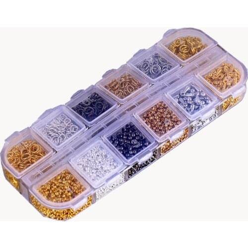 DIY jewelry fittings positioning beads, openings, small water droplets a box combination charms for bracelet making jewelry