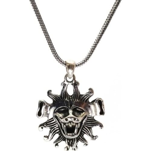 Gotique Wolf Head Pendant 925 Sterling Silver Necklace Chain Jewelry for Man and Women Special Gift Made In Turkey