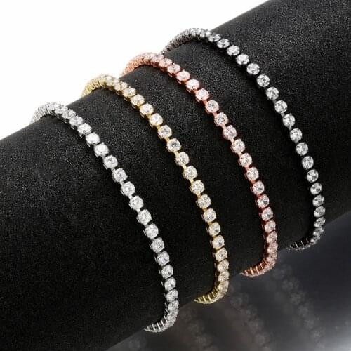 HECHENG 2.5mm 8colors CZ Adjustable Bracelet Crystal Charm Rainbow Women Tennis Bangle Bling Wholesale Jewelry Anniversary VL24