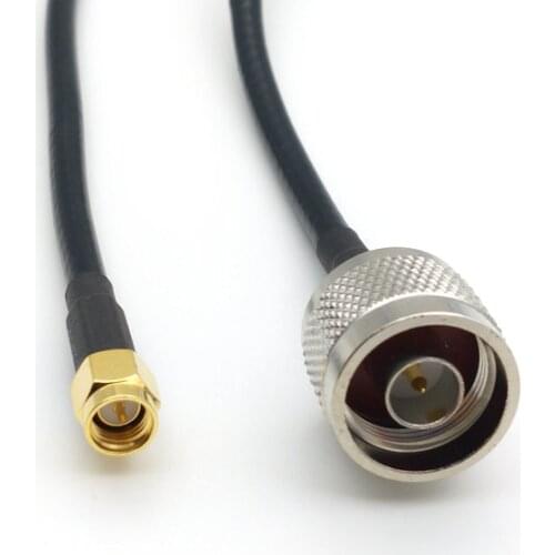 Cable Rg58 N male to Sma male (with pin) adapter cable