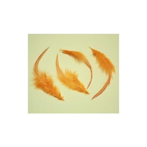 Made in CHINAZP Factory 100pcs/lot 4-6inch Length Dyed Orange Rooster Chicken Saddle Plumage Feathers