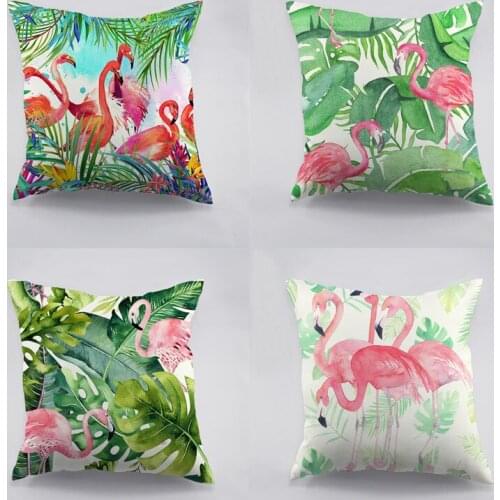 Colorful Flamingo Printed polyester Cushion Cover Creative Decorative Chirsmas Theme throw Pillow Case For Car Home Sofa 45×45cm