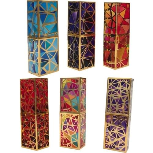 Square Lipstick Tube 12.1mm Empty Lip stick Bottle with 3D Effect Lip Balm Container Refillable Bottles Cosmetic Packaging 10pcs