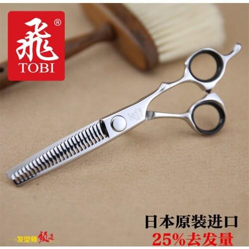 Taiwan Top Brand "TOBI" 6 Inch Professional Hairdressing Scissors High Quality Barber Thinning Shears For Pro Styling Tools T-22