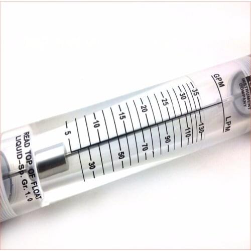 LZM-25G water flow meter 5-35GPM (30-130 LPM ) Pipeline water/air acrylic rotameter industy flow meter ZM25G FlowMeters Tools