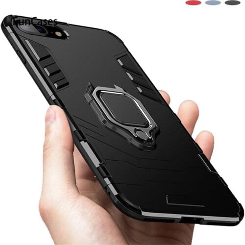 Magnetic Ring Shockproof Armor Phone Case For iphone X XR XS Max 8 7 6 6s Plus 5 5s se Luxury Car Holder Stand Hard Back Cover