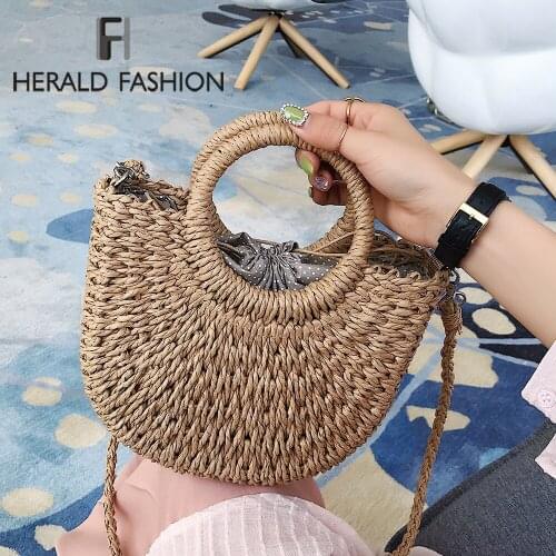 Paper Rope Fashion Hand Woven Straw Bag Purses and Handbags Luxury Designer