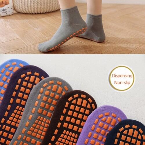 Parent-child Fashion Short Silicone Dots Anti Slip Cotton Trampoline Socks Parent-child Early Education Sports Breathable Socks