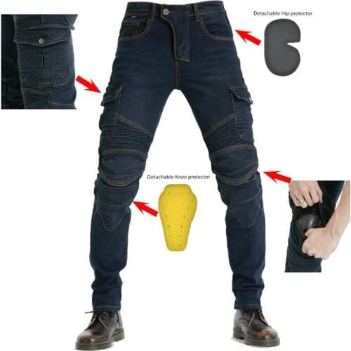 Anti-fall Riding Motorcycle Pants With Protective Gear Off-road Racing Jeans Waterproof Denim Cloth Jeans