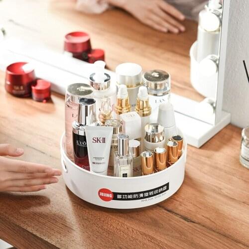 New 360 Degree Rotating Cosmetic Storage Box Bathroom Supplies Storage Box European Multi-function Desktop Storage Container