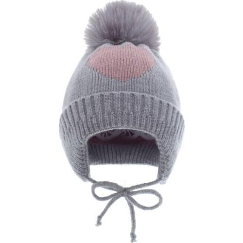 Autumn Winter Cute Thick Childrens Boys And Girls Hat Outdoor Windproof Face Warmer Hat Fleece Lined Earflap Knitted For Girls