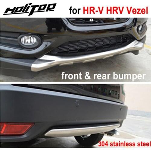 Front&rear stainless steel bumper cover bumper protector skid plate for HR-V HRV Vezel,ISO9001 quality supplier,protect ur car