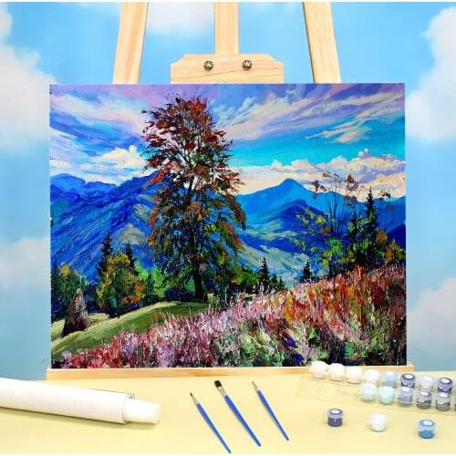 Landscape September Painting By Numbers Set Oil Paints 40*50 Oil Painting Handmade For Handicraft