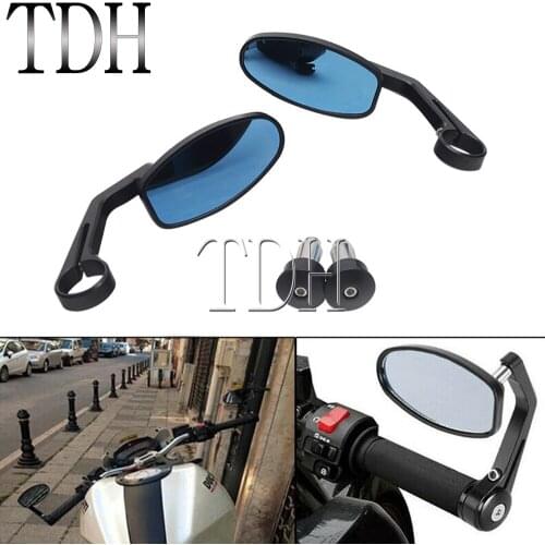 Motorcycle Handlebar Rearview Mirror Universal CNC Aluminum 7/8'' 22mm Bar End Side Mirror For BMW Kawasaki Yamaha Honda Suzuki