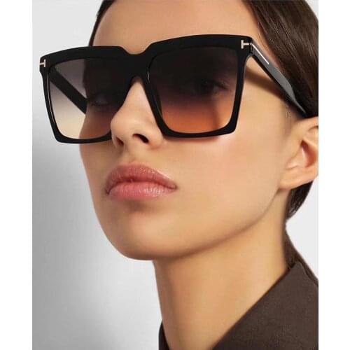 2020 New Oversized Square Sunglasses for Women Luxury Brand Designer Gradient Men Sun Glasses Vintage Thick Frame Eyewear UV400