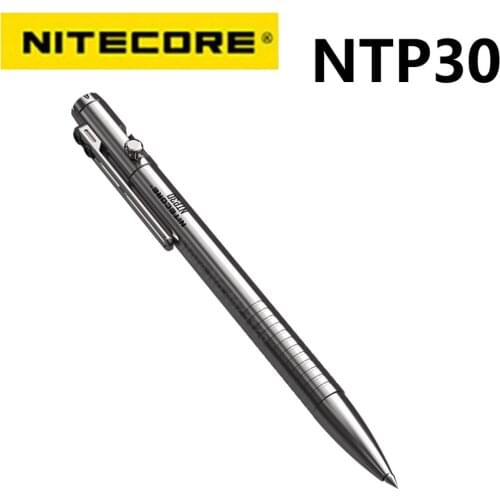 NITECORE NTP30 Titanium Bolt Action Tactical Pen Portable Self-defens Tool Glass Breaker Daily Writing Pen