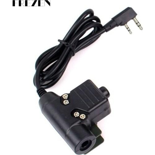 Tactical U94 PTT Cable Plug Military Headset Adapter Z113 for Walkie Talkie Motorola Kenwood TYT F8 BAOFENG 5R Radio Hunting
