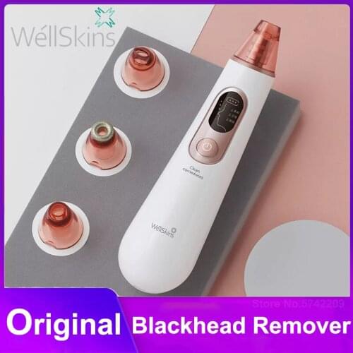 Wellskins Electric Blackhead Cleaner Deep Pore Cleanser Acne Pimple Removal Vacuum Suction Facial SPA Facial Care Clean Tools