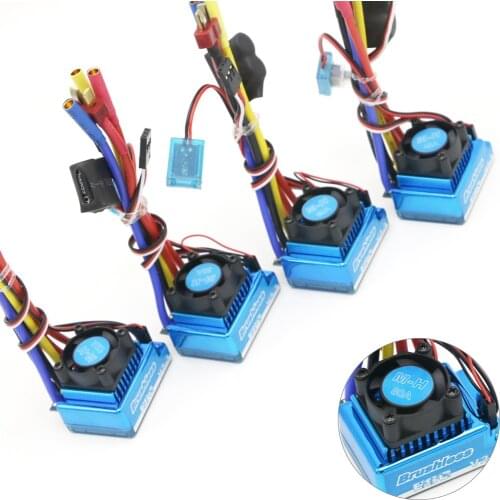 Waterproof 45A 60A 80A 120A Brushless ESC Electric Speed Controller Dust-proof for 1/8 1/10 1/12 RC Car Crawler RC Boat Part
