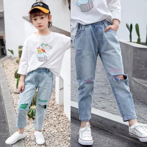 Рваные джинсы для девочек Ywstt China At AliExpress