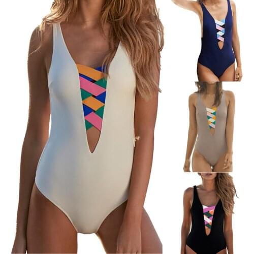 Women Swimsuit One Piece Eye-catching Sexy Color Rope Bikini for Bathing Sexy Bathing Suit Beachwear Brazilian Bikini Set