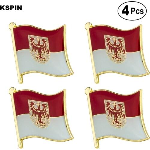 Brandenburg Brooches Lapel Pin Flag badge Brooch Pins Badges 4pcs