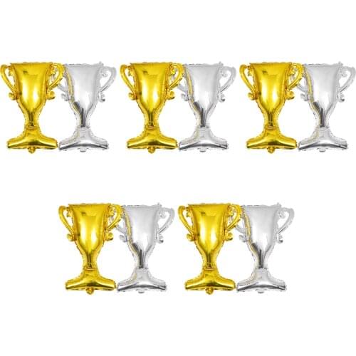 10pcs Graduation Trophy Balloons Party Balloons Decoration Trophy Balloon for Festival Party Decorative Graduation Outdoor