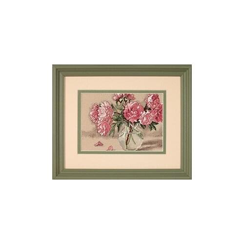 14/22/25ct Beautiful Lovely Counted Cross Stitch Kit Pink Tulip Tulips Peony Peonies Flower Flowers dim 65048