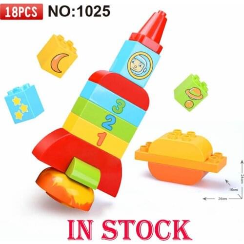 GOROCK 18pcs Big Size Space Shuttle Rocket Building Blocks Compatible 1025 Sets Large Bricks Toys For Children IN STOCK