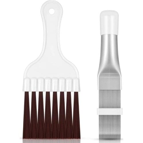 2 Pack Household Cleaning Brush Air Conditioner Condenser Cleaning Brush Kit Fin Cleaner Fin Evaporator Cleaning Tool