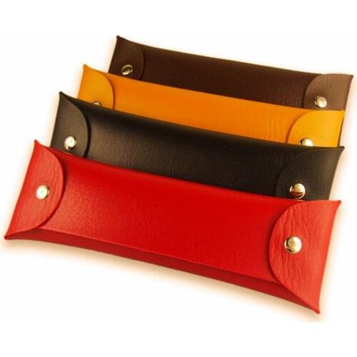 2pcs Cute Creative Simple Multifunction Leather Pen Bag Fashion Girl Office School Supplies Storage Tool Stationery Box For Kids