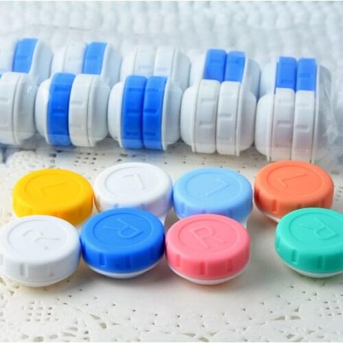 4 pcs lot Glasses Cosmetic Contact Lenses Box Contact Lens Case for Eyes travel Kit Holder Container Wholesale