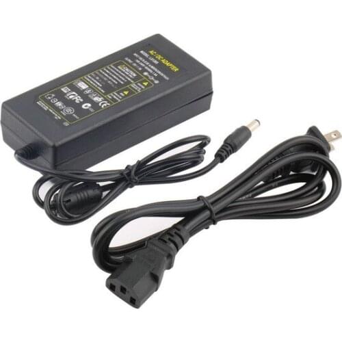 AC100V-240V input Converter Adapter For DC 12V 5A output Power Supply Charger+Cord Cable for 5050/3528/5630/7020 SMD LED Light