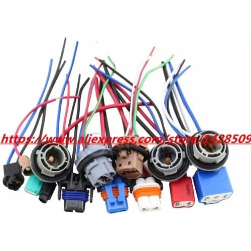 Automobile car light connector Vehicle head light Connector Plug for socket adapter H1 H3 9005 9006 with wire