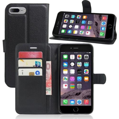 Book Style PU Leather Case Cover for Apple iPhone 7 Plus Flip Wallet Phone Bags Cases with Stand for Apple iPhone 8 Plus