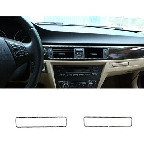 For BMW 3 Series E90 E92 E93 2005 - 2011 2012 Carbon Fiber Car Interior Center Control Air Conditioning Outlet Vent Cover Trim