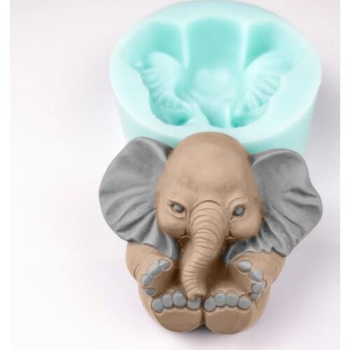 DW0229 PRZY Moulds Elephant Baby Silicone Wedding Birthday Animal Elephant Candle Mold Soap Molds Clay Resin Moulds