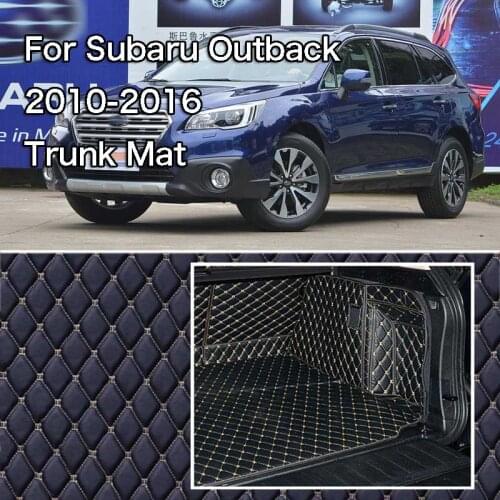 PU Leather Rear Trunk Cargo Liner Protector Mat Seat Back Cover For Subaru Outback 2010-2016