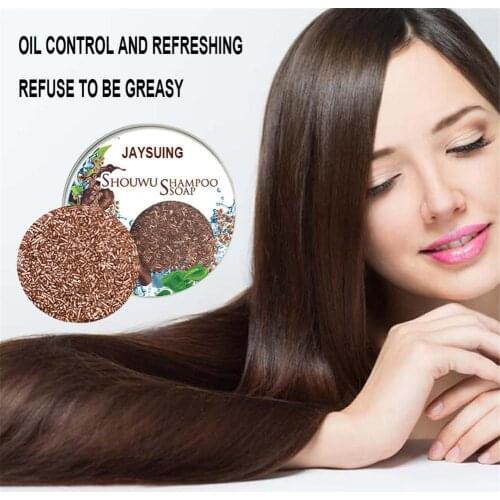 Polygonum multiflorum shampoo soap hair darken moisturizing repair damaged hair anti-itch Organic Grey Reverse Shampoo