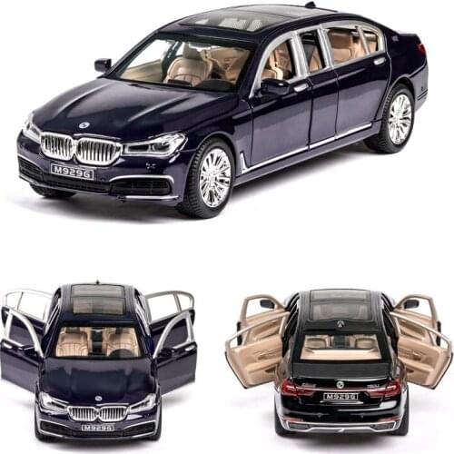 1:24 BMW-760LI Car Model Alloy Car Die Cast Toy Car Model Pull Back Childrens Toy Collectibles Free Shipping