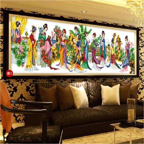 18CT Embroidery Package Cross Stitch Kits The Twelve Beauties DIY Handicraft