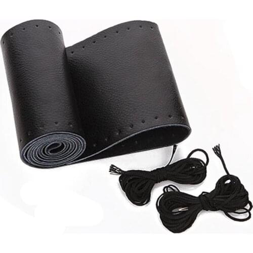 Steering Wheel Cover Hand Sewing Cover39/40 CM Diameter For Mercedes E GLK Volkswagen Santana Mitsubishi Pajero BMW 7 Chevrolet