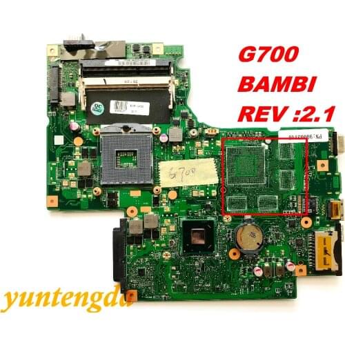 Original for Lenovo G700 motherboard BAMBI REV: 2.1 tested good free shipping connectors