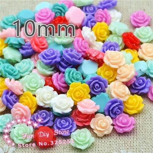 Resin flower camellia 10mm 100pcs/lot mix color flat back cabochon holiday decoration free shipping