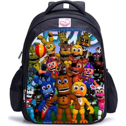 Hot Five Night At Freddy Backpack Kids FNAF Bonnie Fazbear School Bags for Teenager Boys&Girls Bagpacks Mochila Escolar 16inch