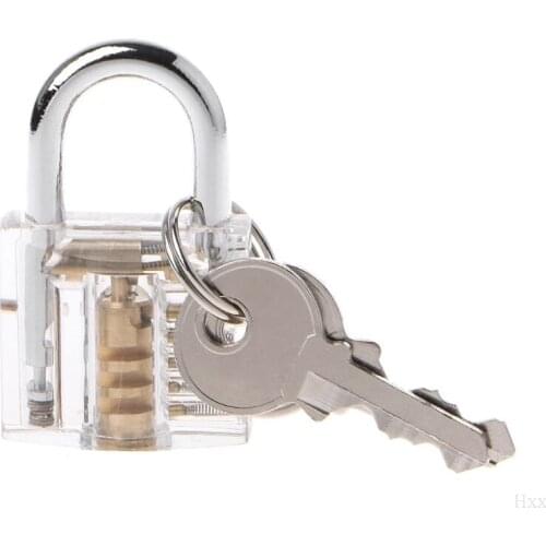 OOTDTY 50mm/2Transparent Cutaway Locks Inside View Practice Padlock Visible View Lock Training Skill Locks Keyed Padlock