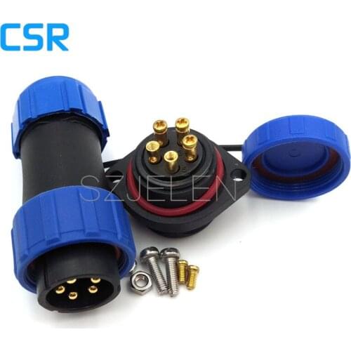 SP2110/P5-S5, 5-pin cable connector Waterproof ,IP68, automotive power wire connectors, 5 pin plug connector Male and female